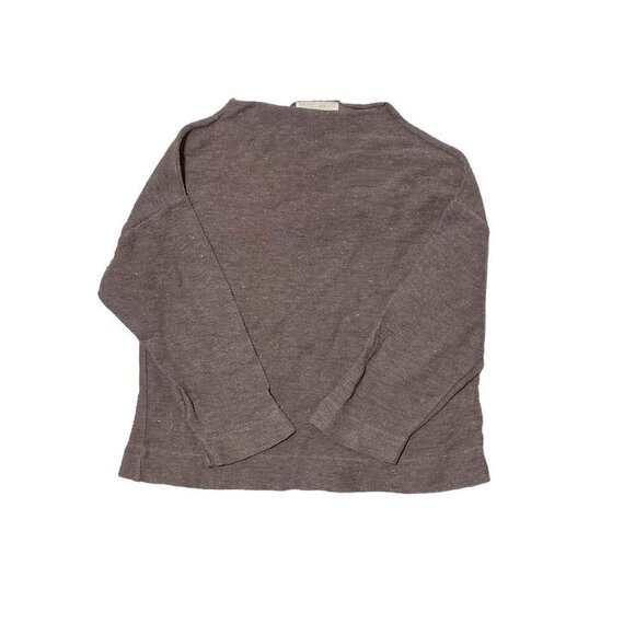 Zara Girls Wide Neck Oversized Pull Over Sweatshirt Brown - Picture 1 of 3